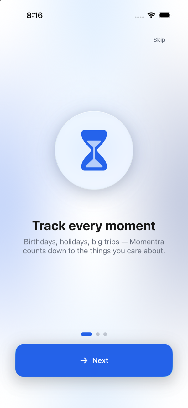 Momentra — track every moment